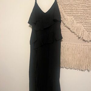 Elegant Black Ruffle Dress